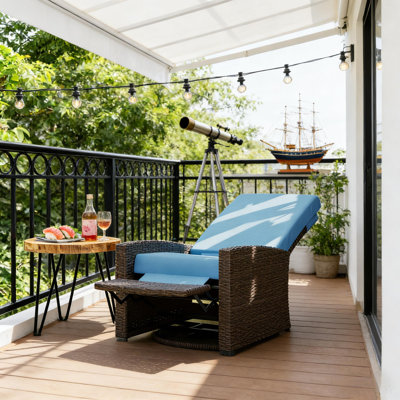 Chaise d'extérieur, Fauteuil inclinable pivotant d'extérieur