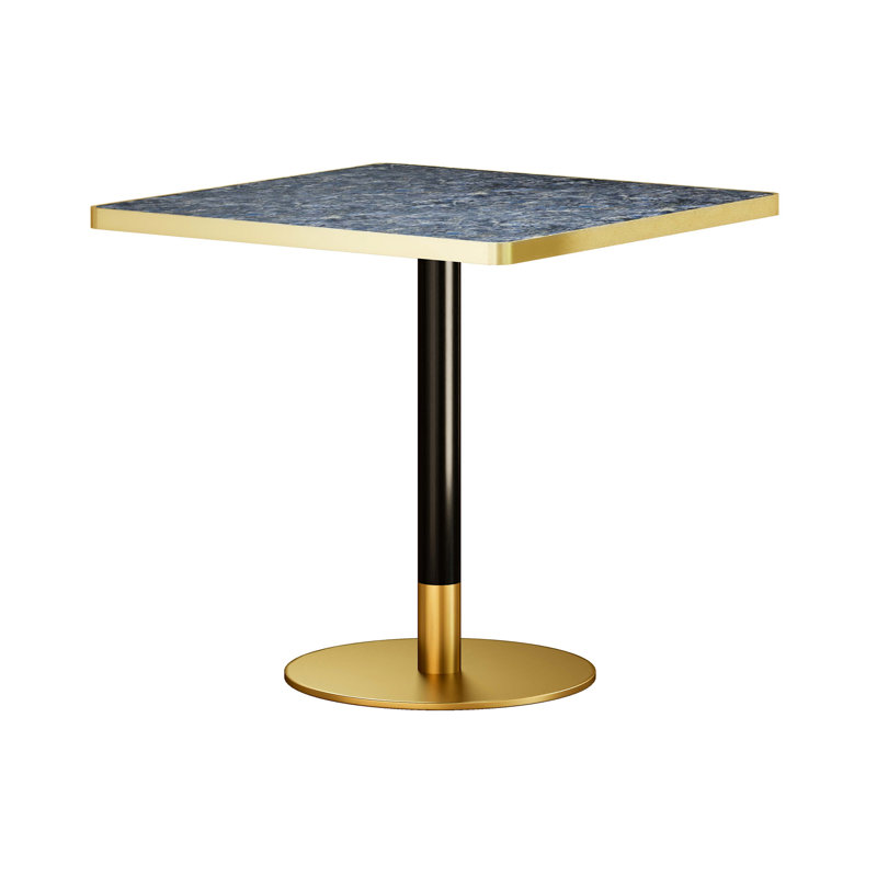Table de salle à manger 31,5 po, Bleu / doré