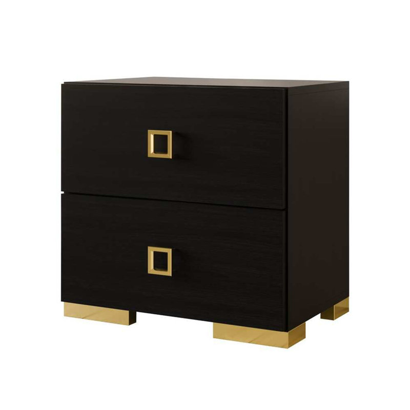 Table de chevet 2 tiroirs 24 po