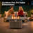43" Propane Gas Fire Pit Table 50,000 Btu, Csa Certifed With Windshield, Lid And Cover