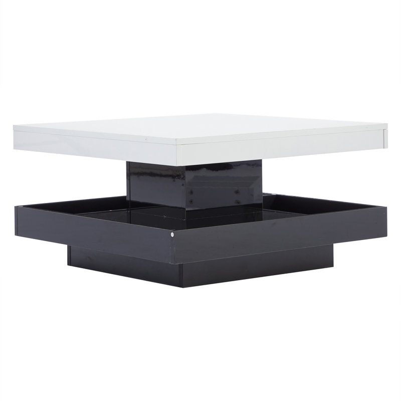 Coffee Table with Storage, Black