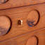 Armoire d'appoint en bois massif noir et brun