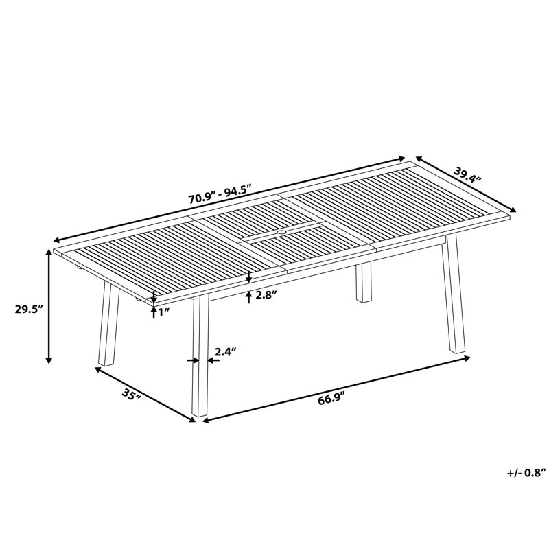 Lilith Extendable Wooden Dining Table