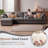 5 - Piece Teddy Modular Sectional Sofa Cloud Couch with Ottoman and 2 Storage Side Table-793588773-798281545