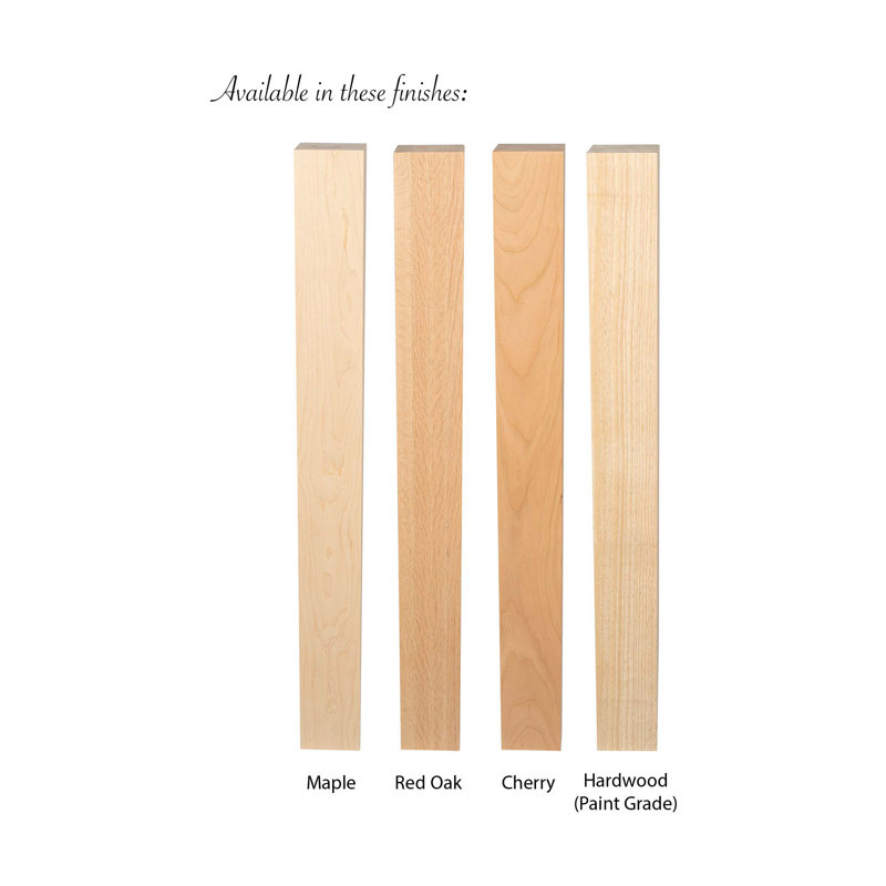 Pied de îlot en bois de chêne massif H 35-1 / 4 po x 3-1 / 2 po Koralee, Chêne