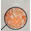 Panier en métal rose sel de l'Himalaya avec morceaux de sel naturel, avec gradateur et ampoule…
