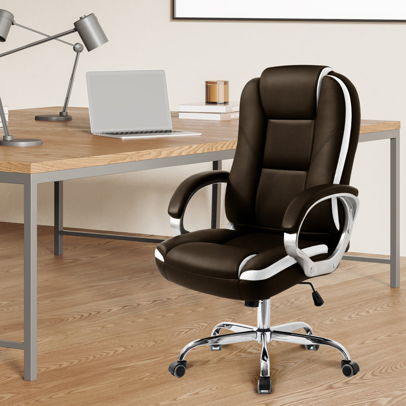 Fauteuil de direction ergonomique à haut dossier Nickoli, Brun