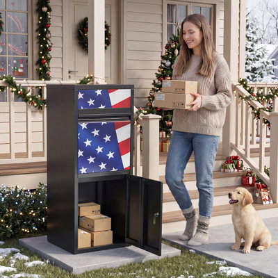Heavy-Duty Parcel Drop Box with Lock – Anti-Theft Steel Delivery Box for Porch & Curbside