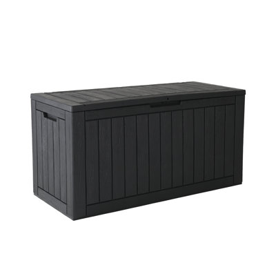 100 Gallon Resin Deck Box With Lockable And Waterproof