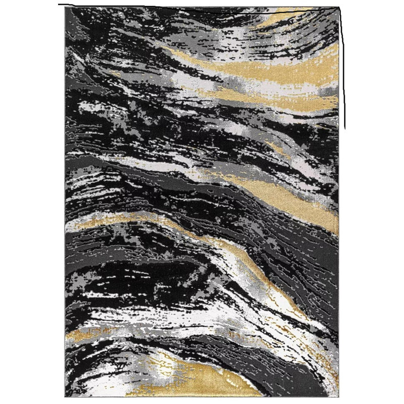 Abstract Shag Area Rug, Rectangle 60 x 110 cm