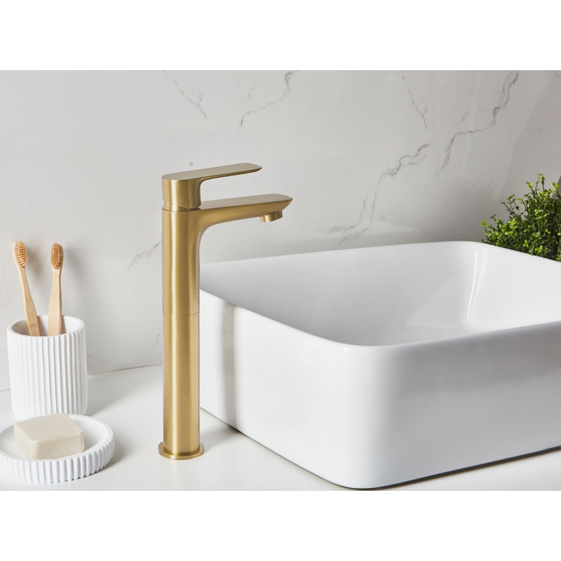 Tall Basin Mixer Tap Magner Brass Gold, Gold