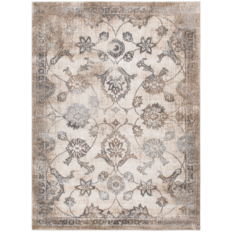 Tapis beige Yannick, Rectangle 5 pi 3 po x 7 pi 3 po