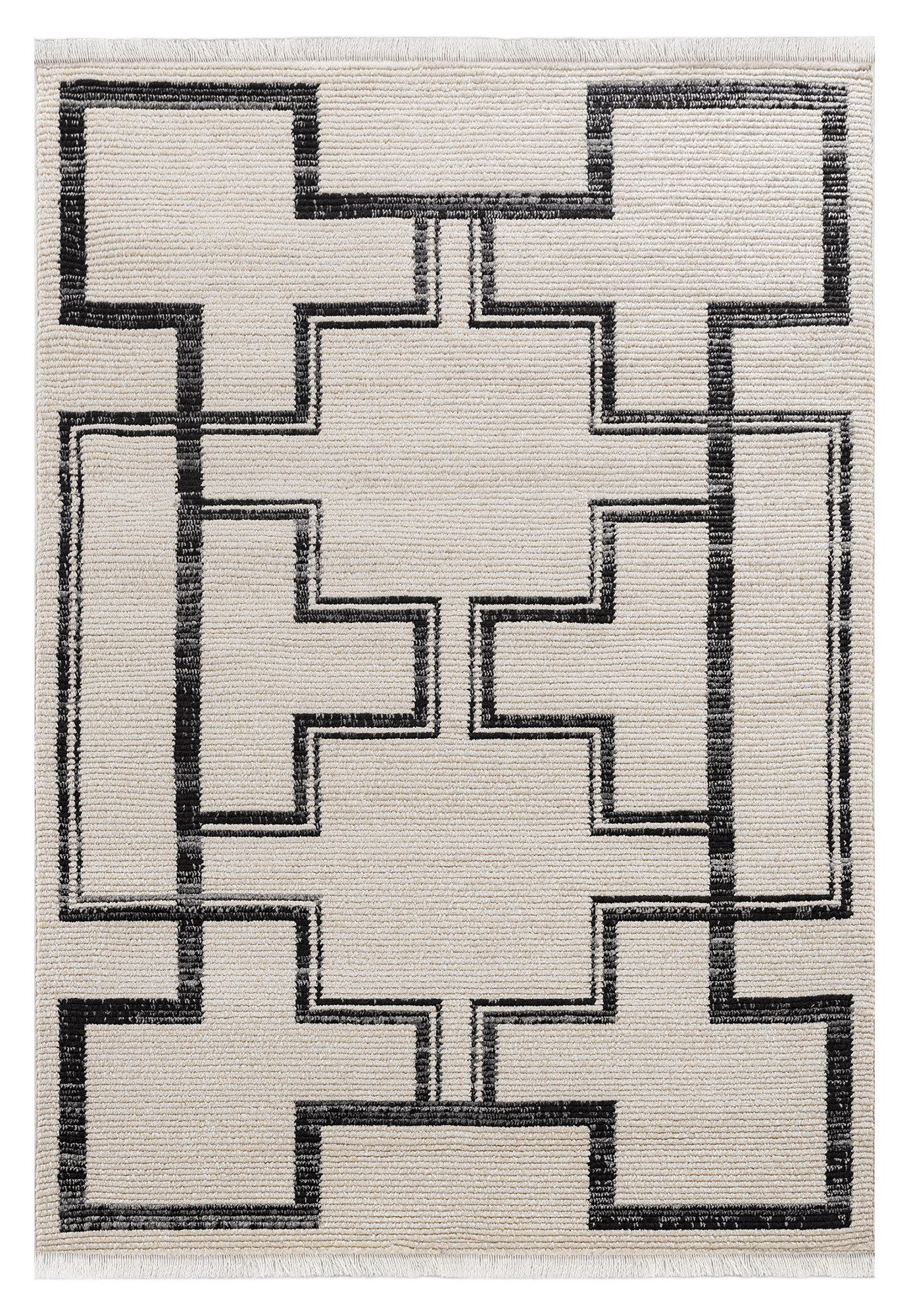 High Low Rug Hokku Designs Contemporary, Geometric , Textured High/Low Cut Pile 9'2 ...
