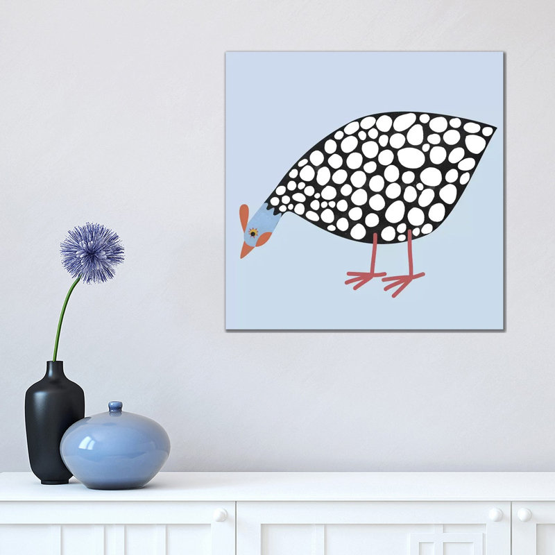 « Hen Guinea » par Nic squirrell-impression, H 18 po x l 18 po x 1,5 po, Toile tendue, Pas de tapis