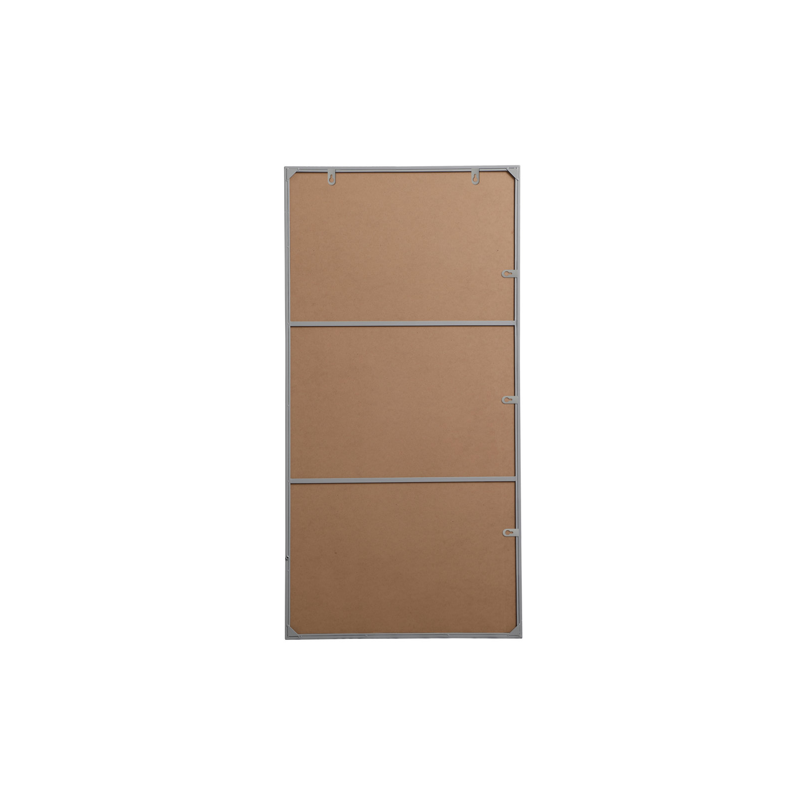 Sabine Metal Rectangle Wall Mirror, 60" x 30", Gray