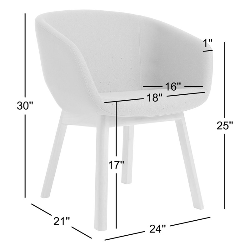 Host Dining Chair, Walnut, Maharam Meld in Panda