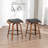 Federica Modern Upholstered Faux Leather 360° Swivel Stools with Curved Wood Legs-168019624
