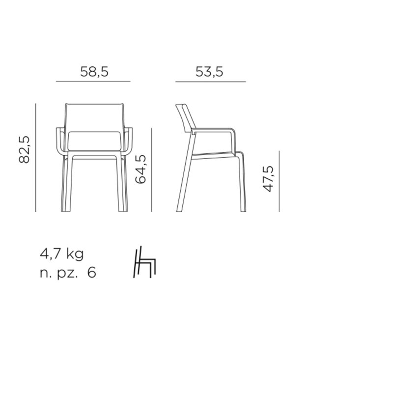 Trill Outdoor Dining Armchair, White