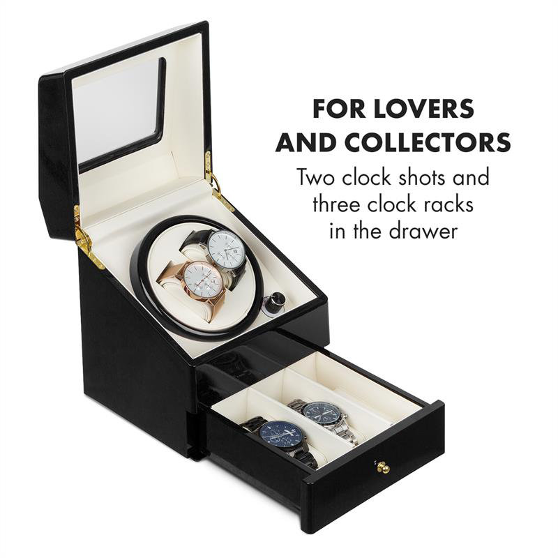 Watch Box + Watch Winder, Black