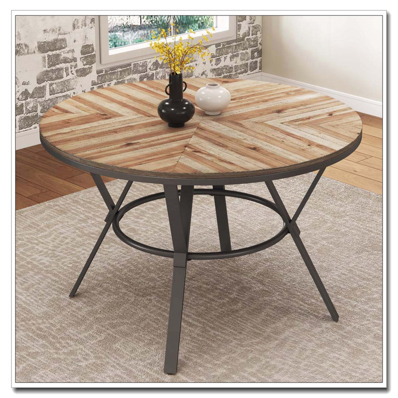 Table de salle à manger d'intérieur avec pieds en métal