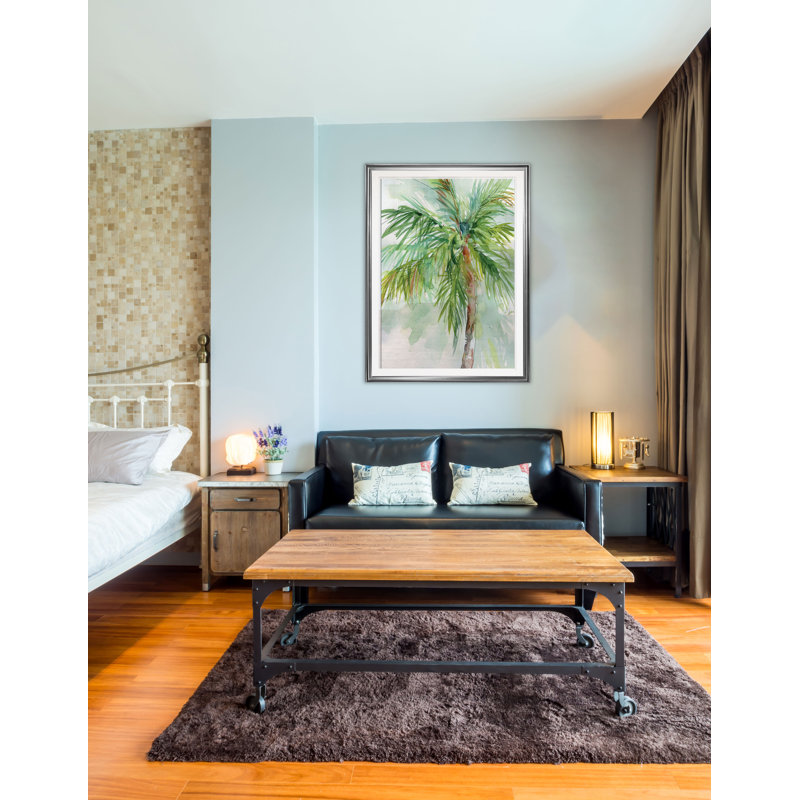 « palm breezes i », impression, H 24 po x l 20 po, Impression encadrée, Argent argent