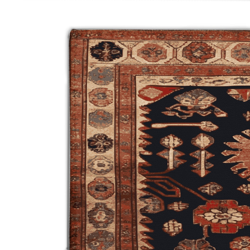 Turkish Brown Indoor and Outdoor Area Rug, Rectangle 4pi x 6 pi