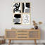 "Décoration murale abstraite moderne noir et blanc Boho", 4 pièces-101519922-101519921