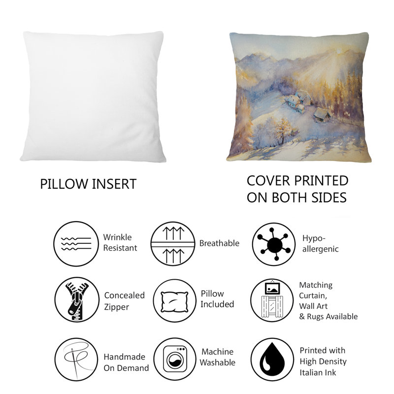 Coussin Winter Mountain