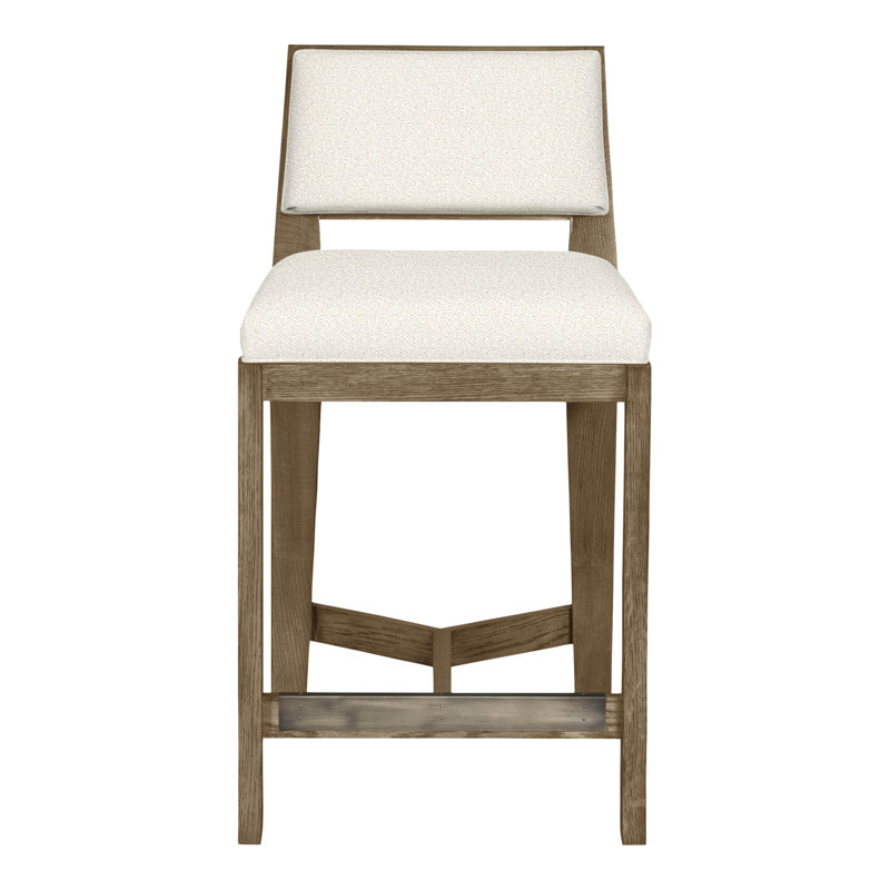 Thom Filicia Solid Wood 32.5" Bar Stool, Hampton, Kenworth Pearl