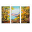 «Mountain Lake In The Fall», ensemble d'art mural sur toile encadré paysage-1851694343-1851694340