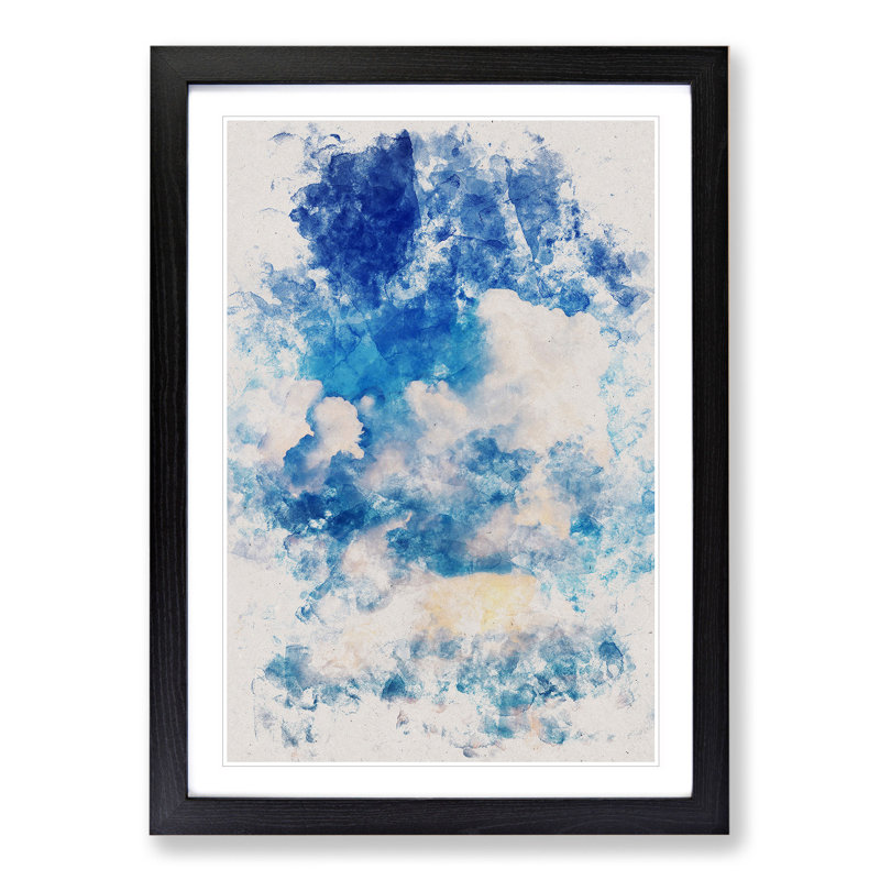 White Clouds - Picture Frame Graphic Art, Black Framed, 48cm H x 36cm W x 2cm D