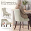 Chaise rembourrée capitonnée à dossier à oreilles Parsons-130721286