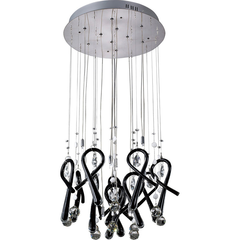 10 - Light Chandelier, Antique Brass