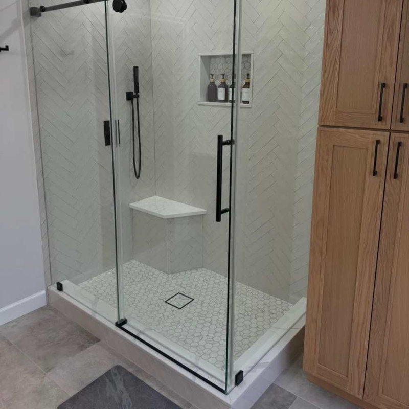 Eterna Hexx 12'' x 12'' Recycled Glass Mosaic, Veny White