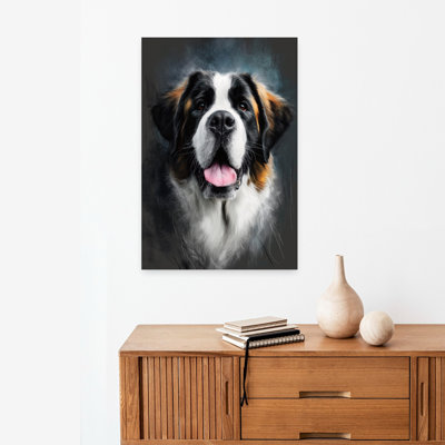 Saint Bernard Dog, art mural contemporain