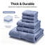 Ensemble de serviettes de bain 100% coton peigné 6 pièces Serviettes de bain ultra douces et très absorbantes-530494560