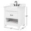 Meuble-lavabo simple 30 po Dilkhush Dove-534705948-534705947