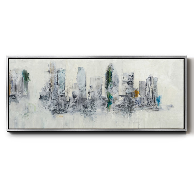 Unseen World II - reproduction à cadre flottant, H 20 po x l 50 po x P 1,5 po, Argent