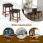 Ensemble de 4 tabourets de bar en cuir d'unité centrale avec siège rembourré Winston Porter-1473758860-1473758861