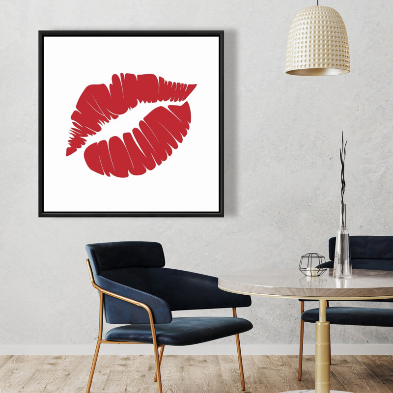"Rouge à lèvres rouge" sur toile