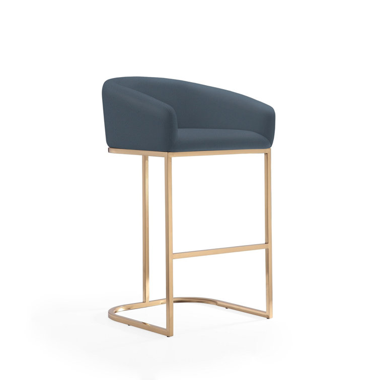 Lioba Upholstered Counter Stool with Metal Frame