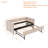 Twin Size Upholstered Daybed With Trundle,Usb Port ,Side Pockets, Modern V-Grained Backrest Design,No Box Spring Needed, For Bedroom, Guest Room-465388166