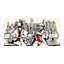 Ahsen Red - New York Jazz - No Frame Print on Glass