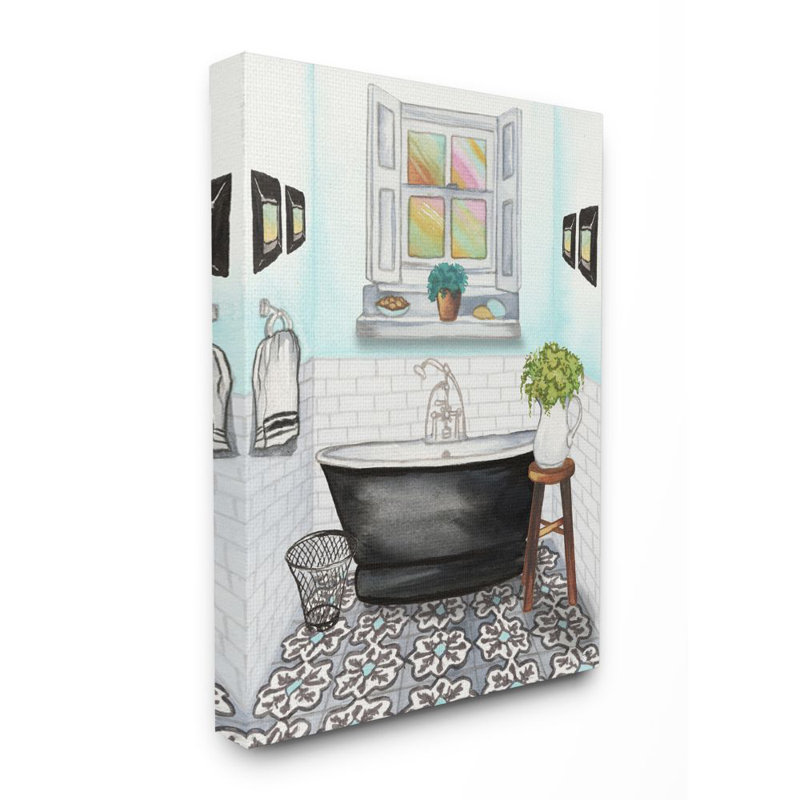 « jolie salle de bain », impression, Toile tendue, H 20 po x l 16 po x P 1,5 po