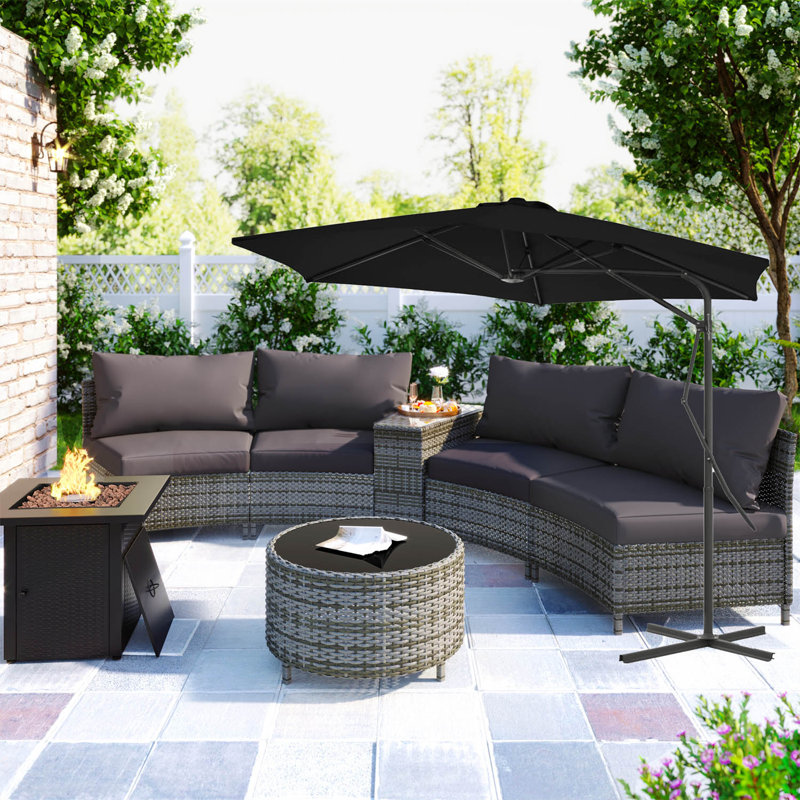 Kairo 300cm Cantilever Parasol, Black