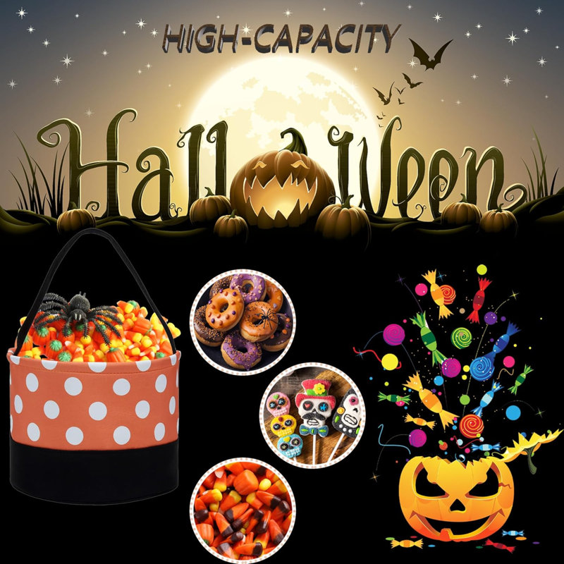 Sacs à bonbons d'Halloween, Brun / Noir