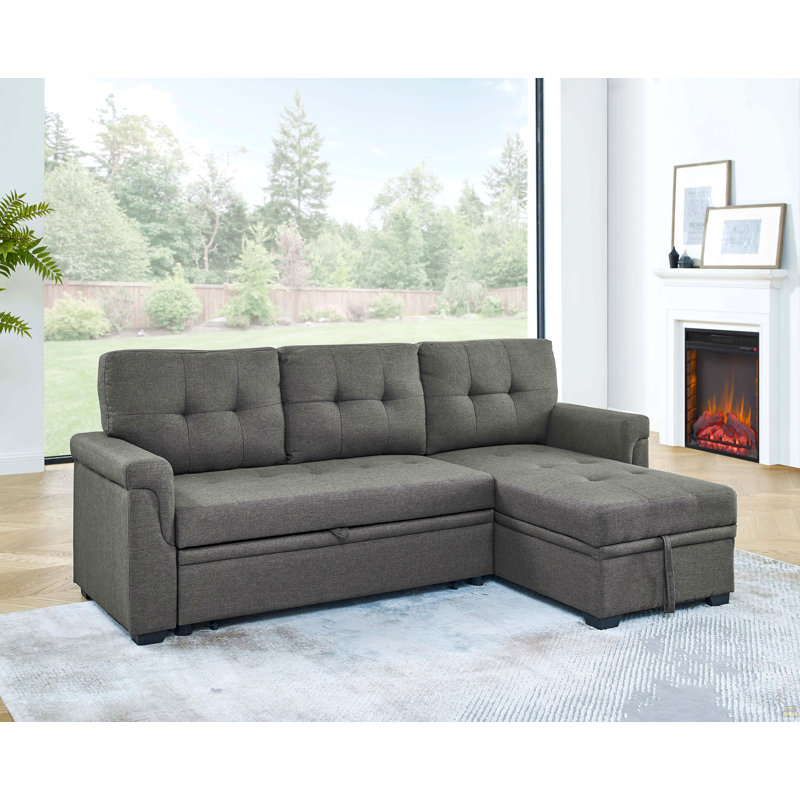 86'' Upholstered Pull-Out Sofa Bed