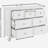 Modern 7 Drawers Dresser 7 Drawers Cabinet,Chest of Drawers Closet Organizers and Storage Clothes Storage Drawers Cabinet for Living Room, Farmhouse Dresser Organizer White