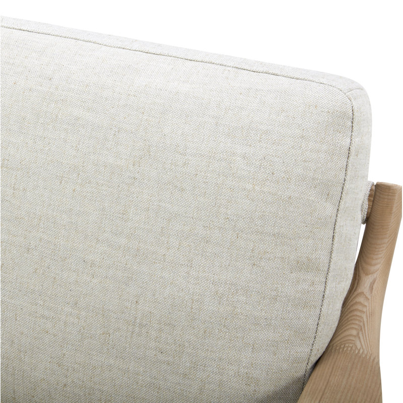 Becki Owens x Surya Gaviota Accent Chair, Gray Linen Blend