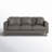 85" Faux Leather Square Arm Sofa-601280421